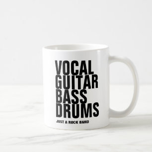 Caneca De Café vocal, violão, baixo, tambores... rocha