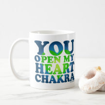 Você Abre Meu Coração Chakra White Mug Presente Es