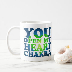 Caneca De Café Você Abre Meu Coração Chakra White Mug Presente Es
