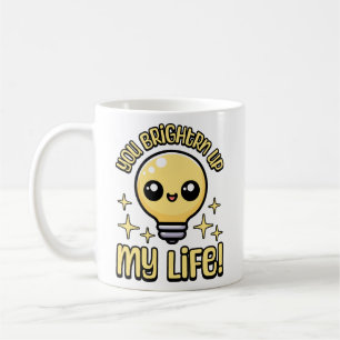 Caneca De Café Você Brilha Minha Vida! Lâmpada Cuja Lâmpada É Fei
