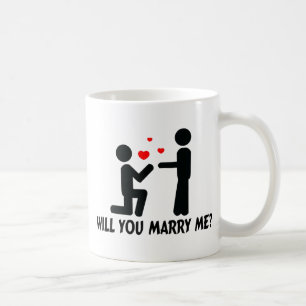 Caneca De Café Você casar-me-á dobrou o homem do joelho & o hom