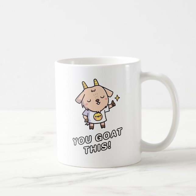 Caneca De Café Você Consegue, Cabra Engraçada (Direita)