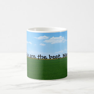 Caneca De Café "Você é a melhor, mãe" Paisagem personalizável