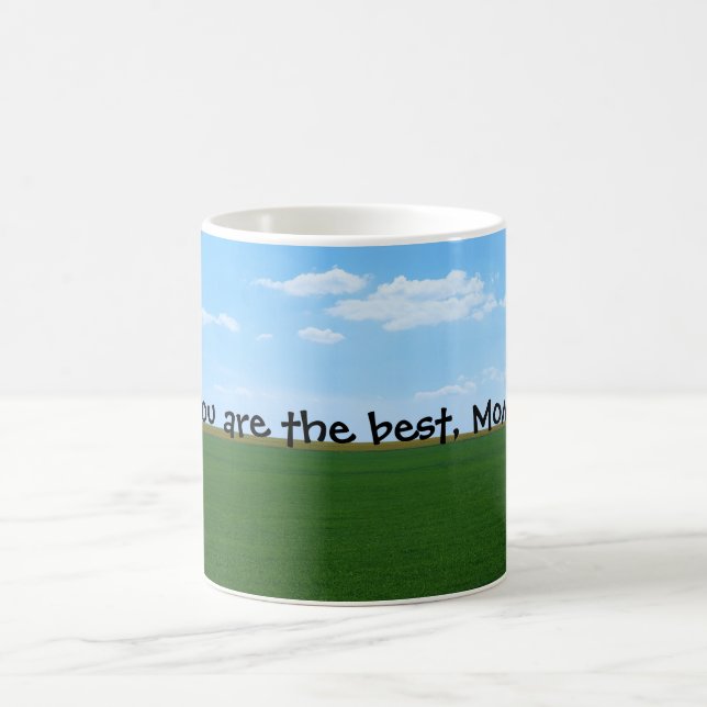 Caneca De Café "Você é a melhor, mãe" Paisagem personalizável (Centro)