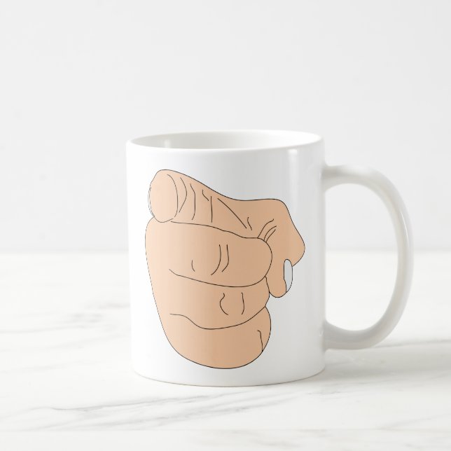 Caneca De Café Você é dedo (Direita)