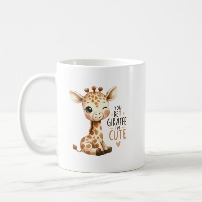 Caneca De Café Você É Girafa Fofa Doce Arte (Esquerda)