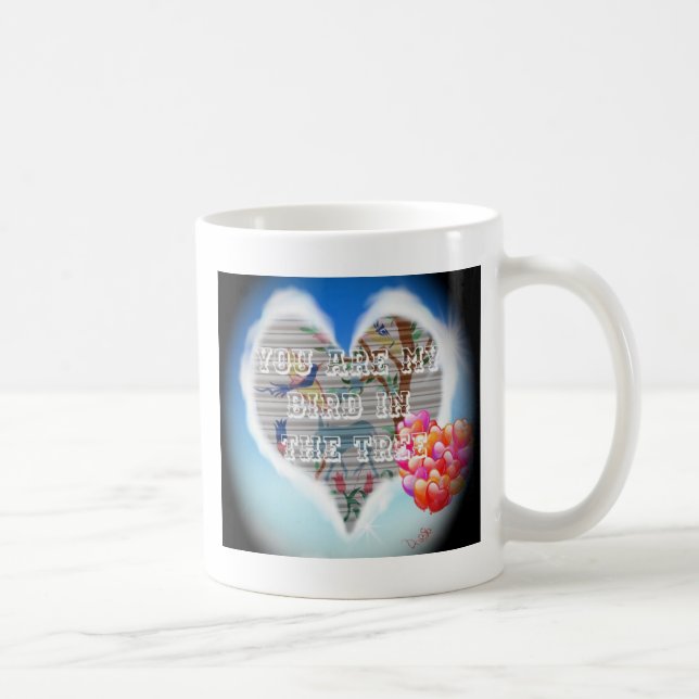 Caneca De Café Você é meu pássaro nas árvores. (Direita)