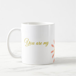 Caneca De Café você é meu raio solar amarelo alaranjado raios sol