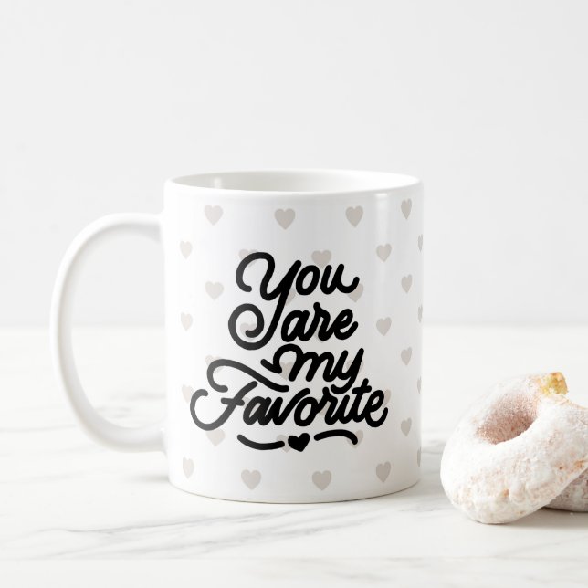 Caneca De Café Você É Minha Mão Favorita, Inscrevendo Cinzas Cora (Com Donut)