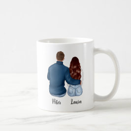 Caneca De Café Você é minha pessoa | CASAL | Cabelos de Brunette