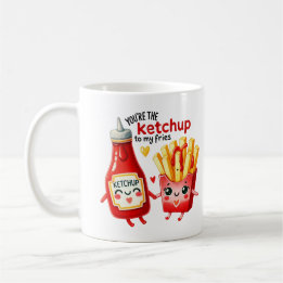 Caneca De Café Você é o Ketchup para os Meus Fries - Mug