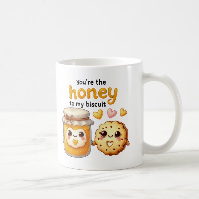 Caneca De Café Você é o Mel do Meu Biscoito - (Direita)