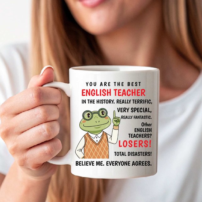 Caneca De Café Você é o Melhor Professor de Inglês. Outros Perded (You Are the Best English Teacher. Other Losers fun Coffee Mug)
