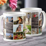 Caneca De Café Você é o painel One 14 Photo Collage Wood<br><div class="desc">Uma caneca de fotos romântica com 14 fotos suas. O design tem painéis de aparência de madeira rústica com letras de "você é o único" na moderna tipografia de impressão e roteiro casual. O modelo de foto é configurado para que você adicione 14 de suas fotos favoritas, que são exibidas...</div>