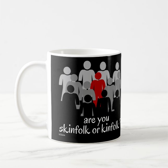 Caneca De Café Você é o Skinfolk ou o KINFOLK? (Esquerda)