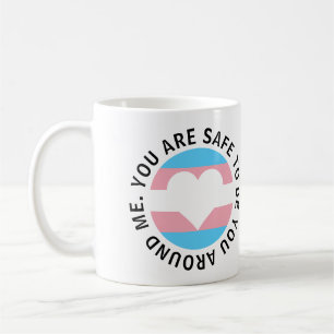 Caneca De Café Você é seguro ser você ao meu redor coração transg