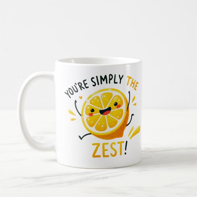 Caneca De Café Você é simplesmente o mais Zest" - Design de limão (Esquerda)