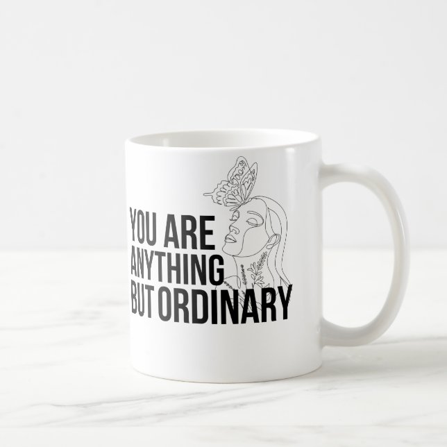 Caneca De Café você é tudo menos a arte monocromática comum (Direita)