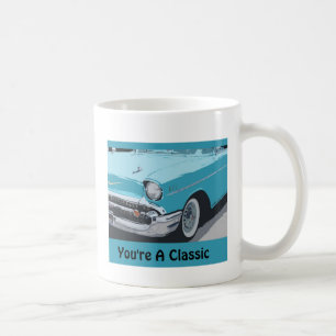Caneca De Café Você é um clássico, azul Chevy do clássico 1955