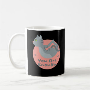 Caneca De Café Você é um gato de cinza Kawaii suficiente pratican