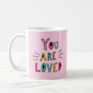 Caneca De Café Você É Uma Citação Motivacional Rosa Amada