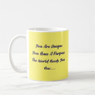 Caneca De Café Você É Único - O Mundo Precisa De Você Azul/Am
