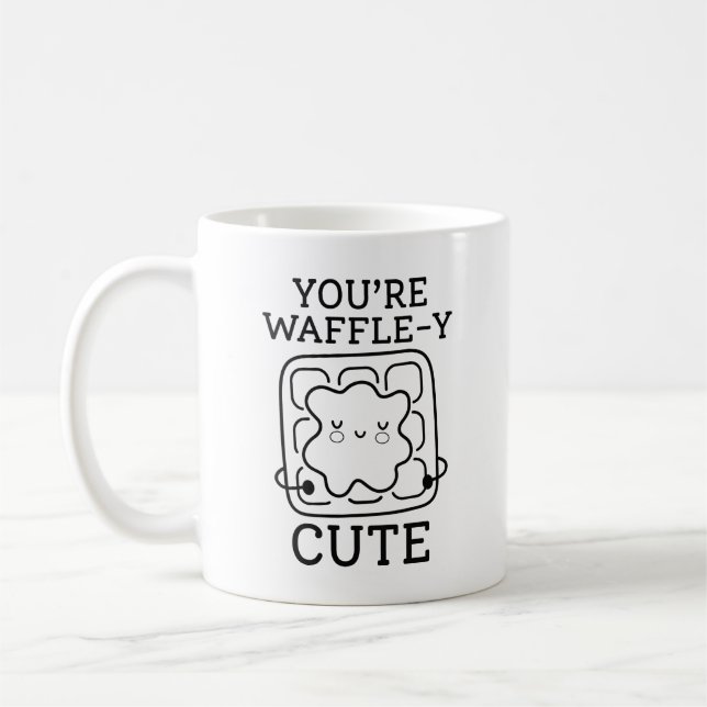 Caneca De Café Você é Waffle-Y bonito (Esquerda)