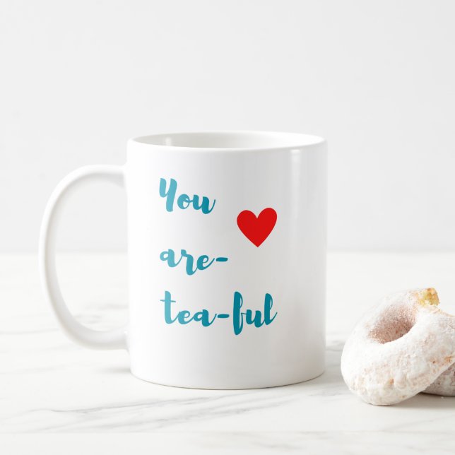 Caneca De Café Você está cheia de chá. (Com Donut)