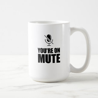 Caneca De Café Você está com Mute - Zoom Chame Humor