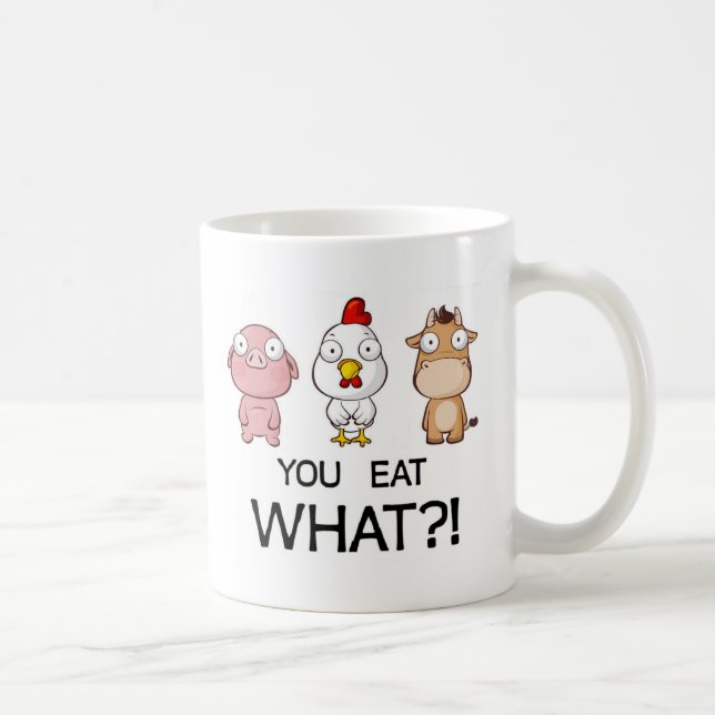 Caneca De Café Você está comendo que?! - Você come que?! - (Direita)