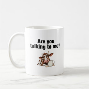 Caneca De Café Você Está Falando Comigo? Vaca Engraçada