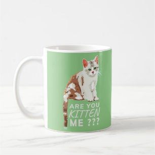 Caneca De Café "VOCÊ ESTÁ ME BATENDO" Gato engraçado    