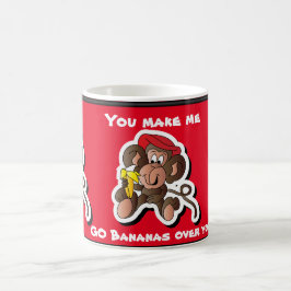 Caneca De Café Você faz-me ir namorados das bananas