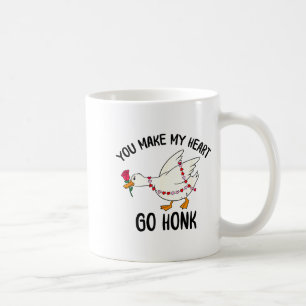 Caneca De Café Você Faz Meu Coração Ir Honk Ganso Engraçado do Di