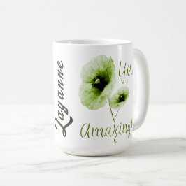Caneca De Café Você Floral Verde Incrível