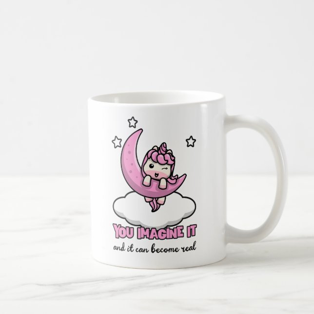 Caneca De Café Você imagina e pode se tornar real (Direita)