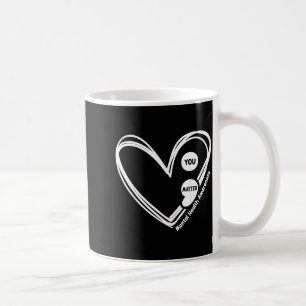Caneca De Café Você Importa Coração Verde Ponto e Vírgula Saúde M