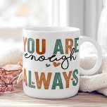 Caneca De Café "Você Já Chega. Always" Letras de Grunge Retroativ<br><div class="desc">Dê força às suas manhãs com o "Você Já Chega". Sempre" Letra Grunge Retro Coffee Mug. Apresentando uma design de tipografia ousada e angustiada, esta caneca é na moda e inspiradora. A estética retrorreflectora grunge acrescenta uma vibração única e elegante, enquanto a mensagem sincera serve como um lembrete diário da...</div>