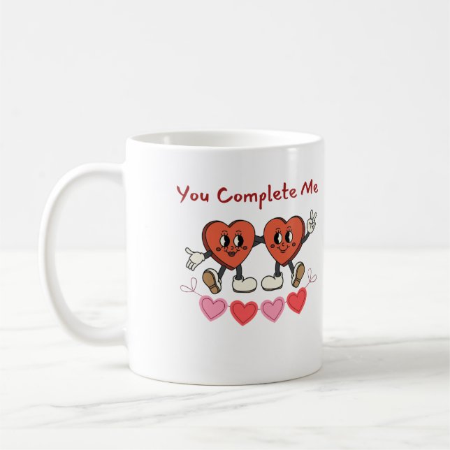 Caneca De Café Você me completa, coração feliz em um (Esquerda)