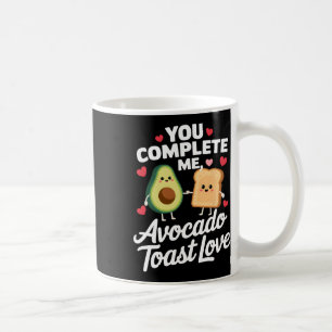 Caneca De Café Você Me Completa Torrada De Abacate Fofa Design De