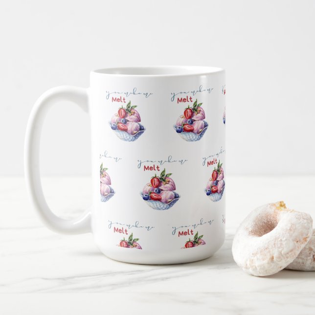 Caneca De Café você me faz derreter sorvete (Com Donut)