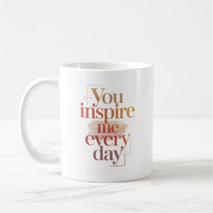 Caneca De Café Você Me Inspira Todos os Dias Nome Personalizado