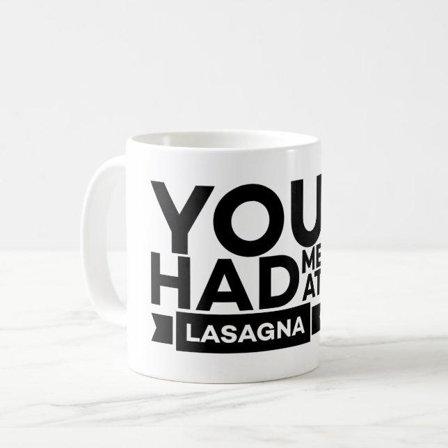 Caneca De Café Você me teve em Lasagna - Lasagna Lover (Frente Esquerda)