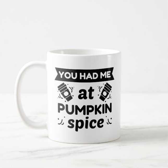 Caneca De Café Você Me Teve Na Pumpkin Spice (Esquerda)