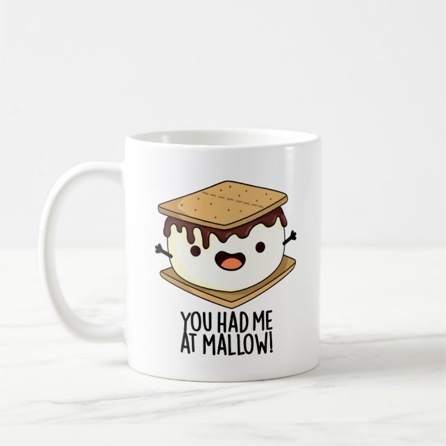 Caneca De Café Você Me Teve No Mallow Engraçado Smore Pun (Esquerda)