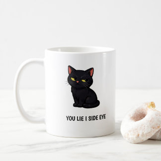 Caneca De Café Você Mente Eu Olho de Esquina" Citação engraçada d