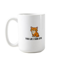 Você Mente Eu Olho de Esquina Gato Laranja Mal-Hum