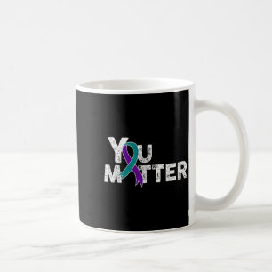 Caneca De Café Você Mês de Prevenção ao Suicídio Fita Roxa Azul