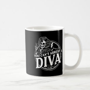 Caneca De Café Você Não Pode Prender Diva Sy Esqueleto Sinal de P