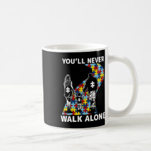 Caneca De Café Você nunca caminhará sozinho consciência do autism